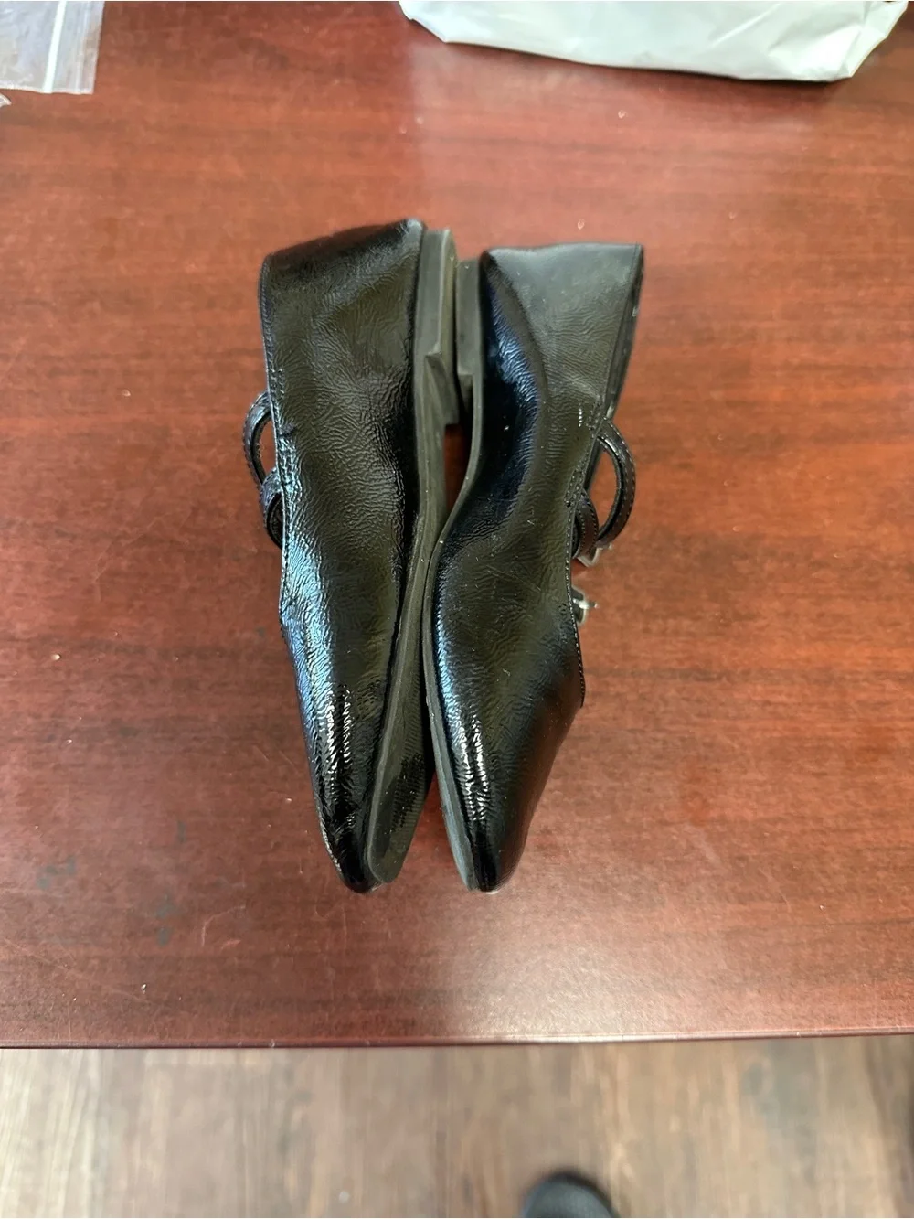 ##115, Size 13, Old Navy Black Patent Double-Strap Mary Janes